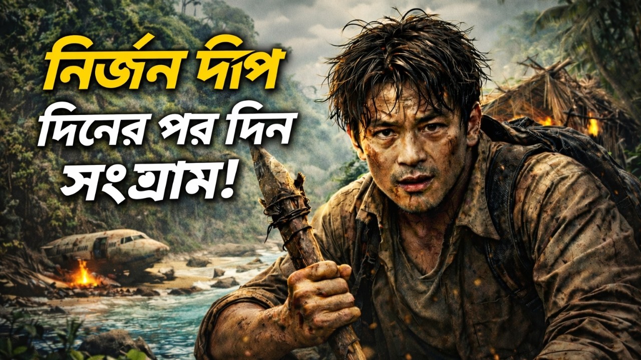 দ্বীপে আটকা পড়ে জীবন বাঁচানোর লড়াই! 🏝️ | Survival Movie Bangla Explained