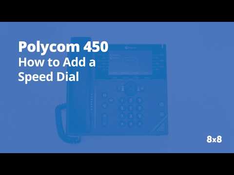 Polycom 450 Add a Speed Dial