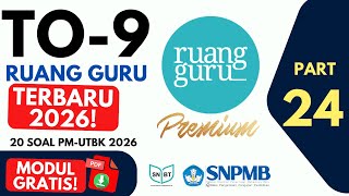 20 Soal PM UTBK SNBT 2026 PART 24 🔥 TO 9 RUANG GURU PREMIUM | Pembahasan Lengkap & Pola Asli UTBK
