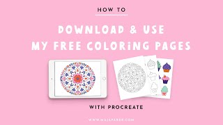 How to Use my Free Coloring Pages - Printables & Procreate Templates