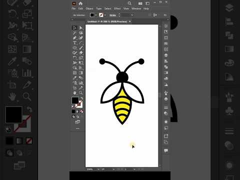 How to Create Bee Logo Design in Adobe Illustrator cc #bee #logo #icon #svg #illustrator