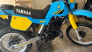 IT 490 Yamaha Big Bore 2 Stroke Restoration Like YZ 490 CR 500 - Cold Start