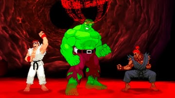 Marvel VS Capcom 2 - Ryu/Hulk/Akuma - Expert Difficulty Playthrough