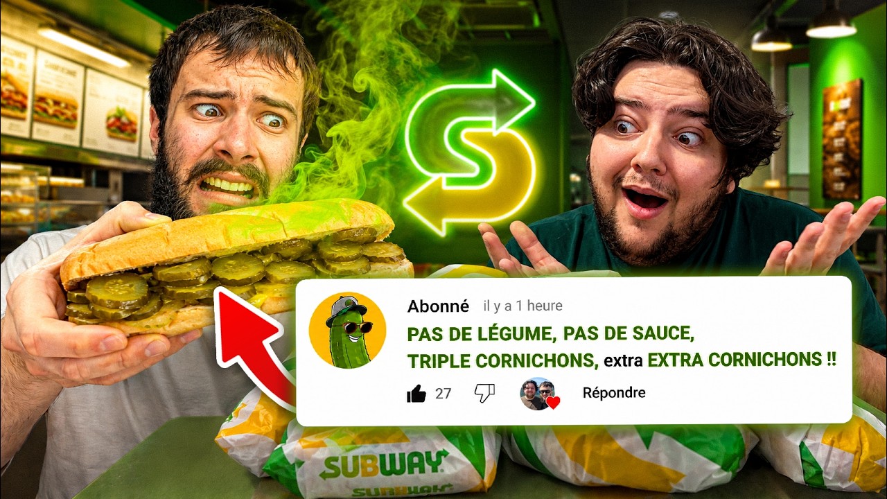 On teste VOS commandes SUBWAY ! 🥪 (Vous êtes fous 😂)