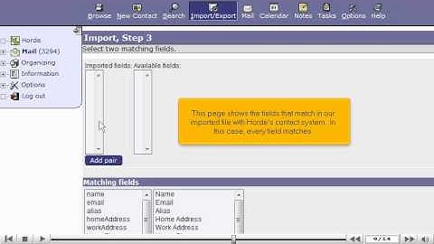 How to import contact into Horde - Horde Tutorials