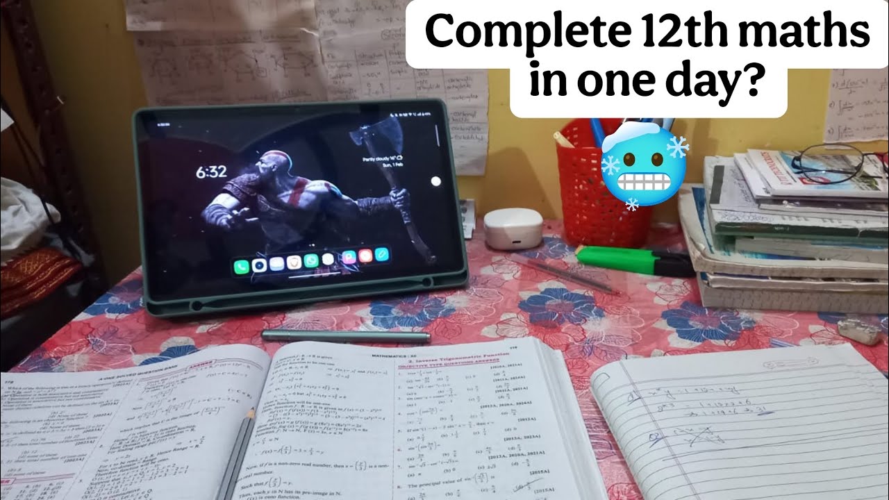 Completing whole syllabus 2 Days before Maths exam 🥶| Class 12th | Boards