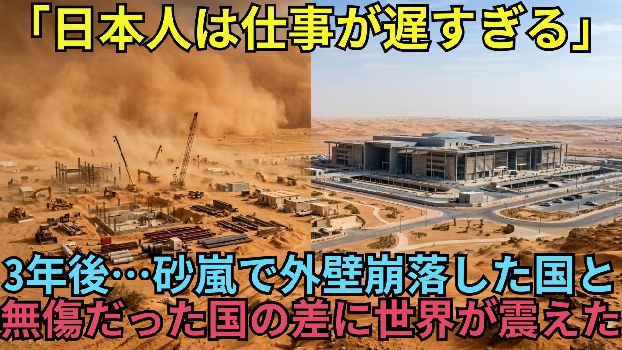 【海外の反応】「日本人は仕事が遅すぎる」設計14カ月・1.4倍の費用…砂嵐で22億円の差が出た理由