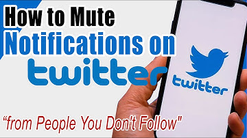 How to Mute Twitter Notifications from People You Don