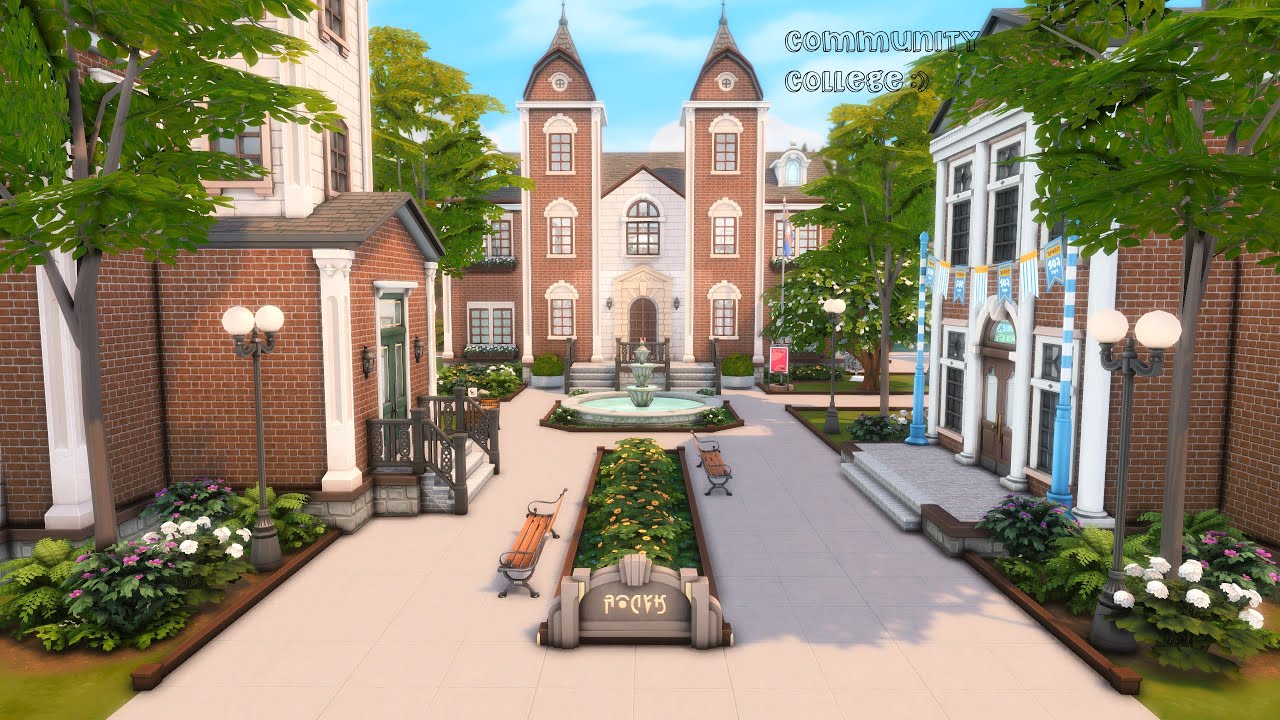 Building a Functional Community College in The Sims 4: Speed Build