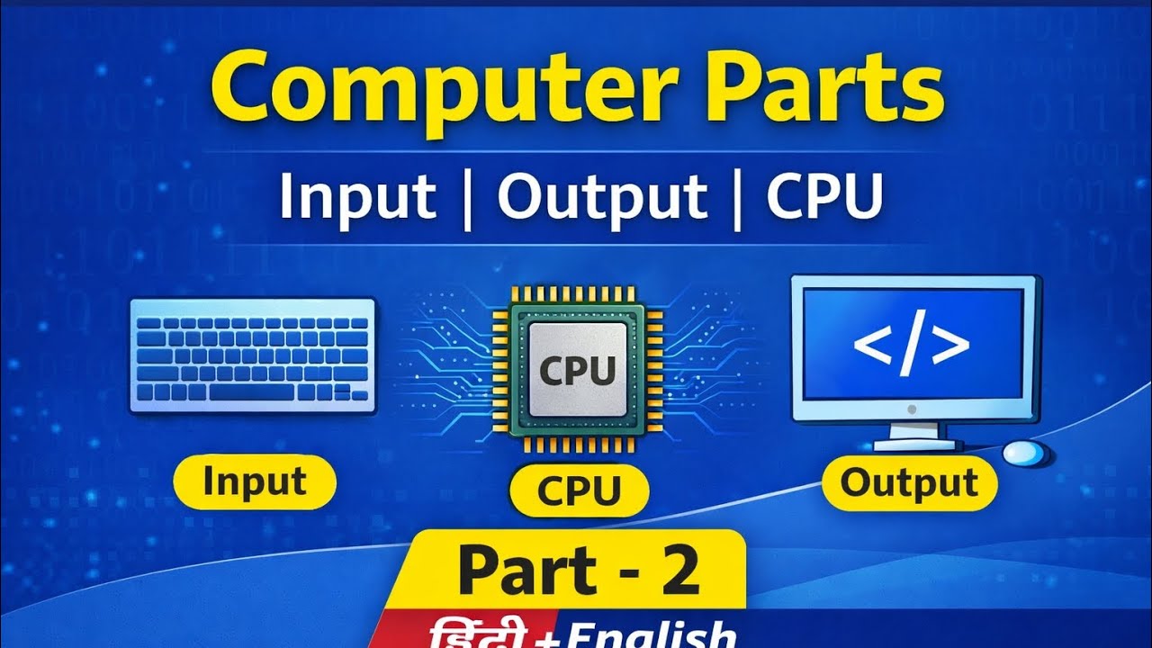 Computer Parts Explained | Input Output CPU | Basic computer course ...