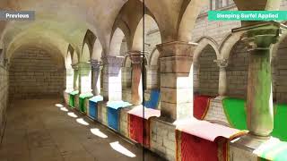 Surfel Global Illumination on Sponza