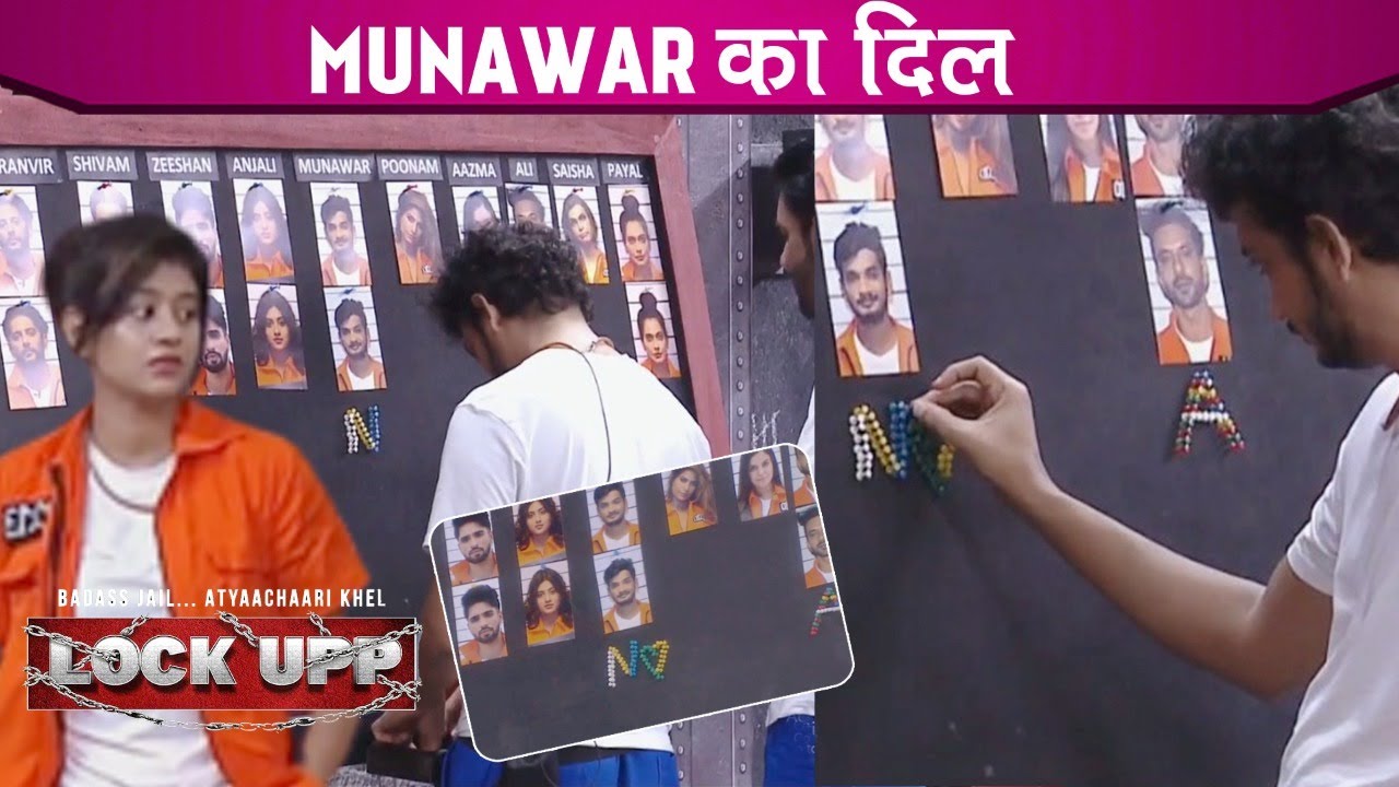 LOCK UPP: Munawar Ne Apne Photo K Neeche Likha 'N', Kiski Taraf Kia Munawar Ne DIL Banakar Ishara?