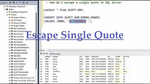escape single quote in SQL Server