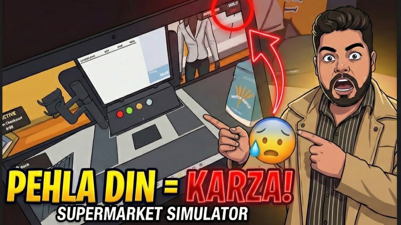 DUKAAN KHULTE HI KARZA? 😭 | Supermarket Simulator Hindi #1 