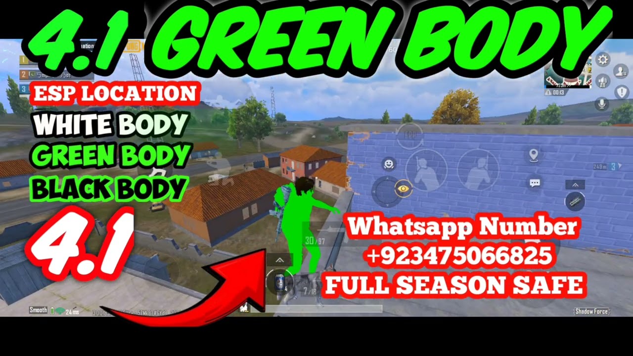 Pubg / BGMI mobile new update White Body No Recoil Config 4.1 | Green body 4.0 white body | 4.1 body