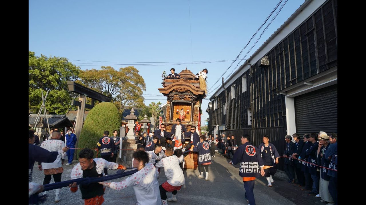 令和5年4月16日　半田山車祭り 下半田地区　業葉神社曳き込み(北組・中組・東組・南組)