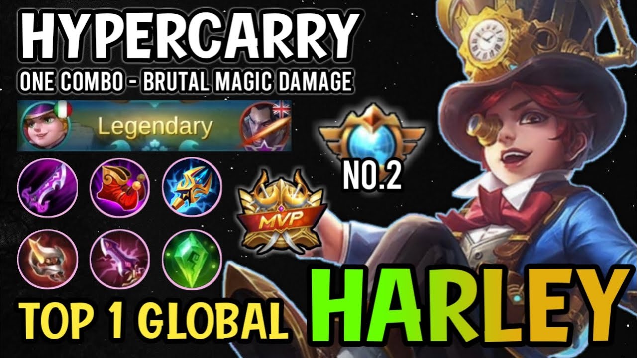 Supreme No.2 Harley!! Top 1 Global Harley Best Build 2021 - Mobile Legends