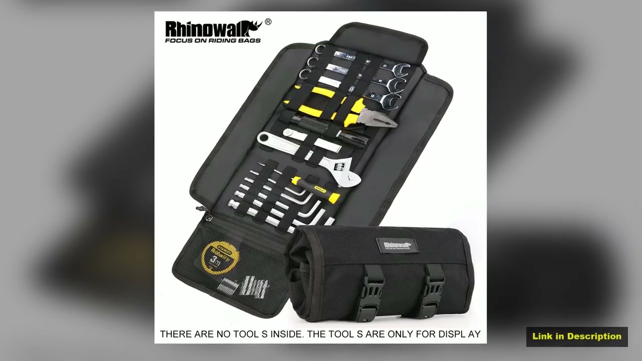Rhinowalk Motorcycle Tool Roll Bag Portable Motor Saddlebags Side Tool Storage Bag Pouch Outdoor