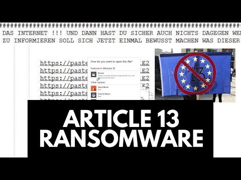 Article 13 Ransomware #SaveYourInternet
