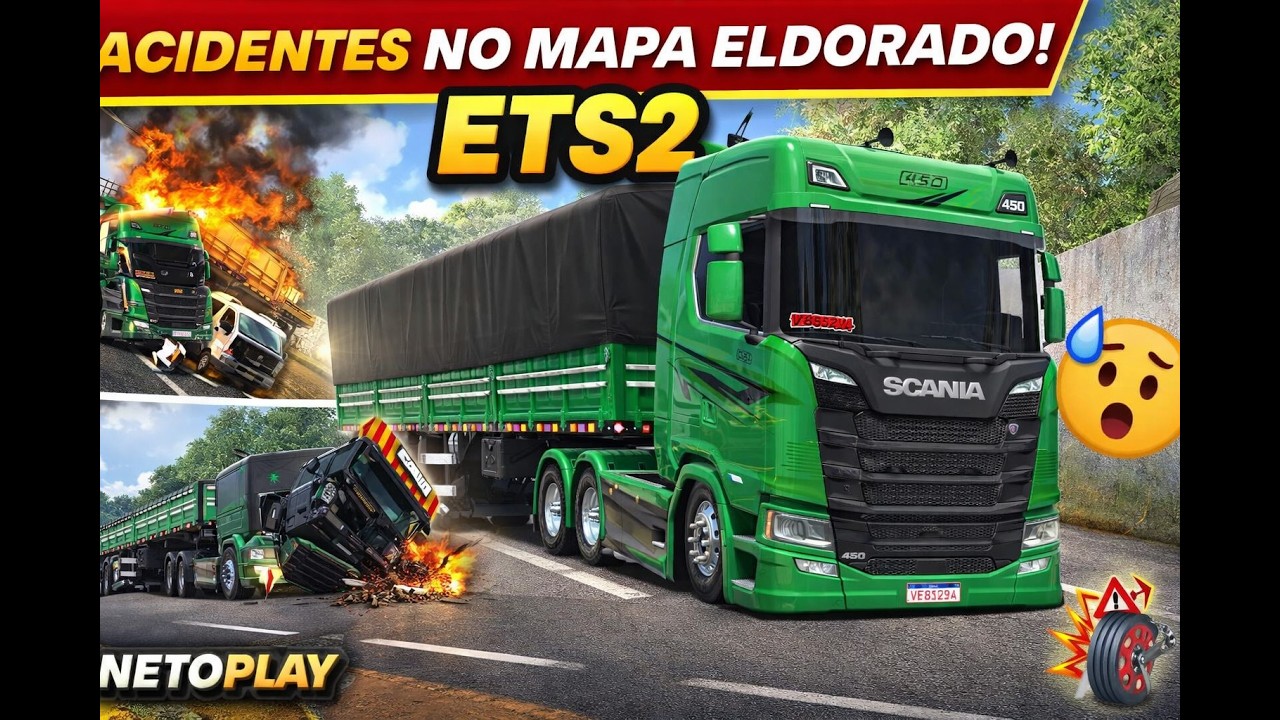 😂🚛💥 ETS2 BRASIL REALISTA | SCANIA 450 DESGO﻿VERNADO | MAPA ELDORADO