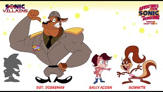 Designing Adventures of Sonic The Hedgehog Character Sheets | SONIC VILLAINS: A SONIC FANFILM