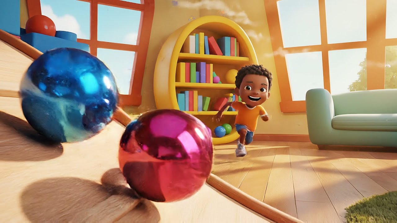 Two Little Toy Marbles Roll Roll Roll | Nursery Rhymes for Kids & Baby Songs