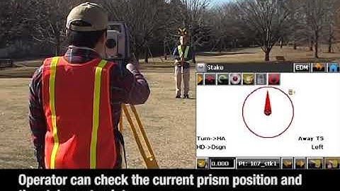SOKKIA DX-100AC stake-out workflow (Auto-Collimation)