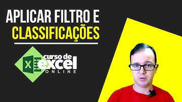 Como usar Filtro de Dados para Classificar Tabelas no Excel