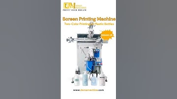 ✨ Two-color Overprinting on Round Plastic Bottles With DEMA 400-2S Screen Printing Machine