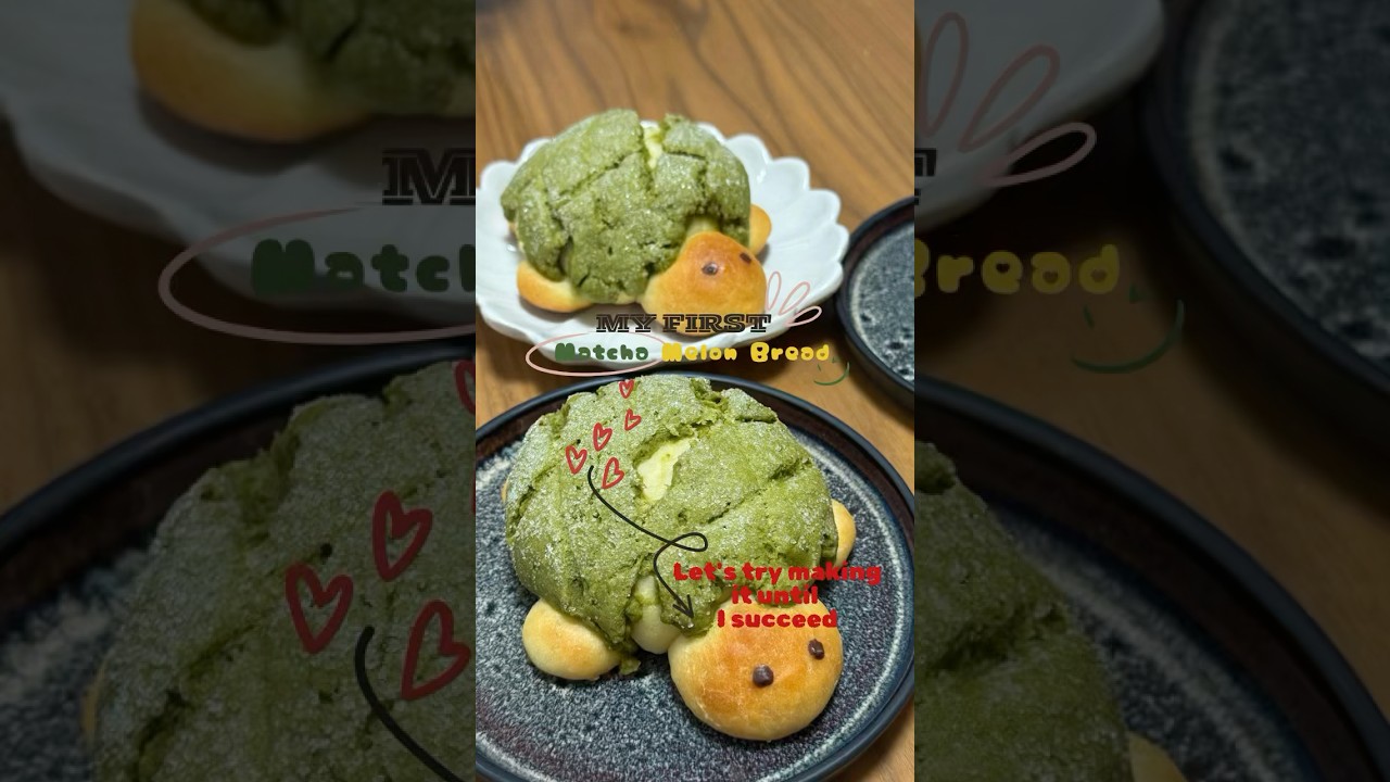 Turtle Matcha Melon Bread