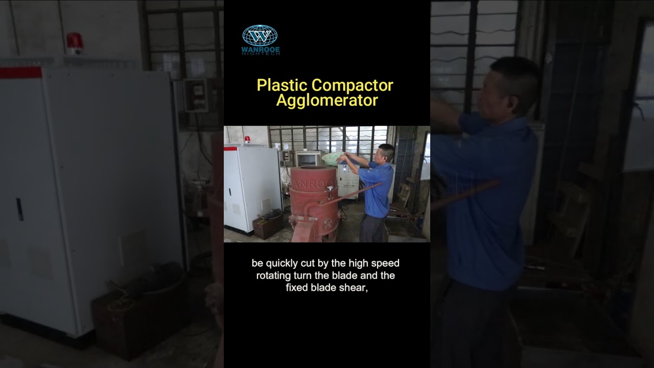 Forming ton Bag Scrap Strips into Balls丨Plastic Agglomerator Densifier Compactor Machine