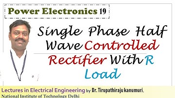 PE19 Single Phase Half Wave Controlled Rectifier With R Load