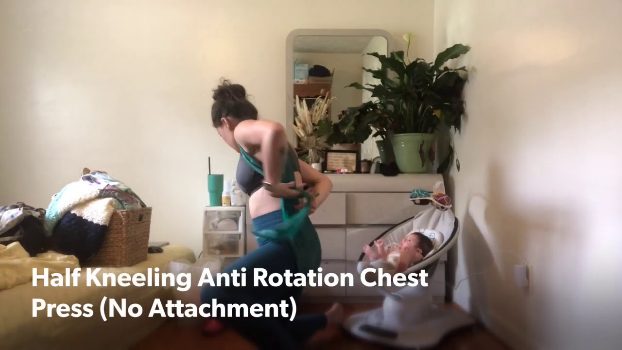 Half Kneeling Anti Rotation Chest Press (no attachments) - YouTube