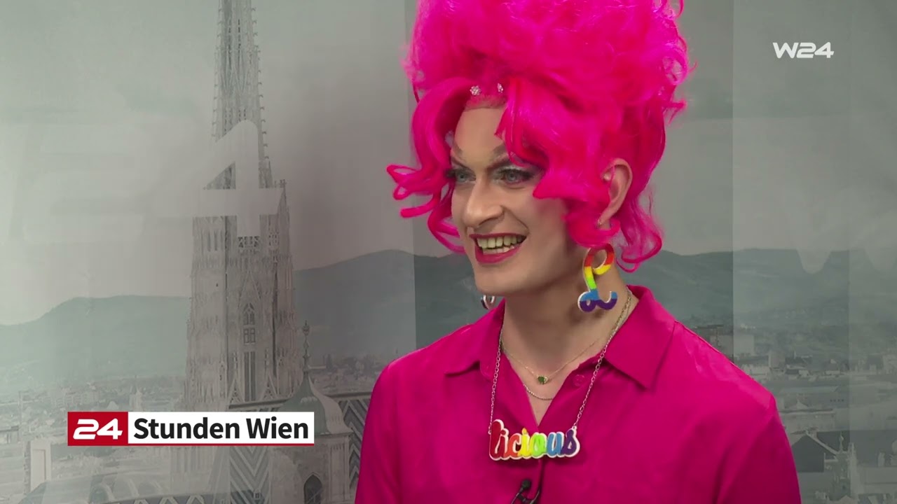 Wiener Drag-Ikone Candy Licious im W24-Stadtgespräch bei Gerhard Koller