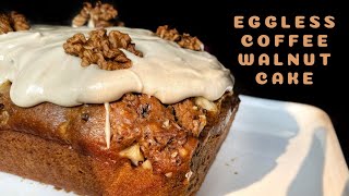 Eggless Coffee Walnut Cake Recipe | How To Make Coffee Cake