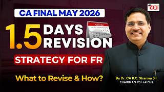 CA Final 1.5 Days Revision Plan for FR⏳ | What to Revise &amp; How? 📚