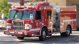 CalFire/Riverside County FD Engine 71 & Medic 71 Responding