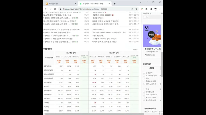 053270구영테크 주가 전망 및 차트 분석