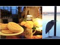Cozy winter baking on my boat comforting crumpets  blueberry lemon bread  hygge slow living asmr