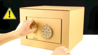 How to Build a Safe locker with Combination Number Lock from Cardboard | Diy locker