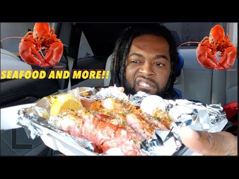 seafood-mukbang!-lobster-tail,-crab,-shrimp-and-more!-food-review|asmr