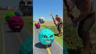 Big & Small Moon Cars vs Viking in the game BeamNG.drive