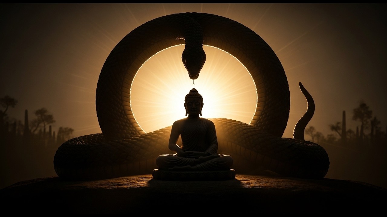 Sacred Zen Stillness​ /​​​ ​​​Buddha Under the Serpent and Silent Naga Meditation 🍀Zen Serpent Calm