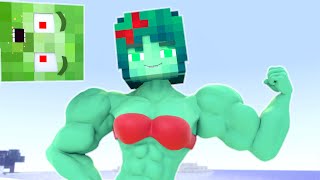 Minecraft Life of MUSCULAR Zomma  ZomBo \& | Muscular girl | Minecraft Animation