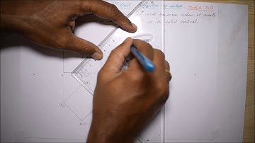 Projection of Solid Cube diagonal of solid vertical and axis parallel to HP - M3.13- EG in Tamil