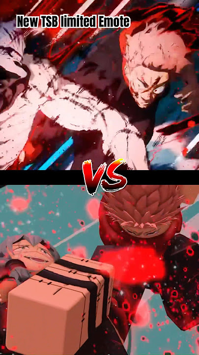 New Limited Yuji Black Flash Emote Vs Anime ◼️🔴#jjk #tsb #thestrongestbattlegrounds #yuji #emote