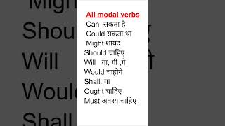 all modal verbs #spokenenglish