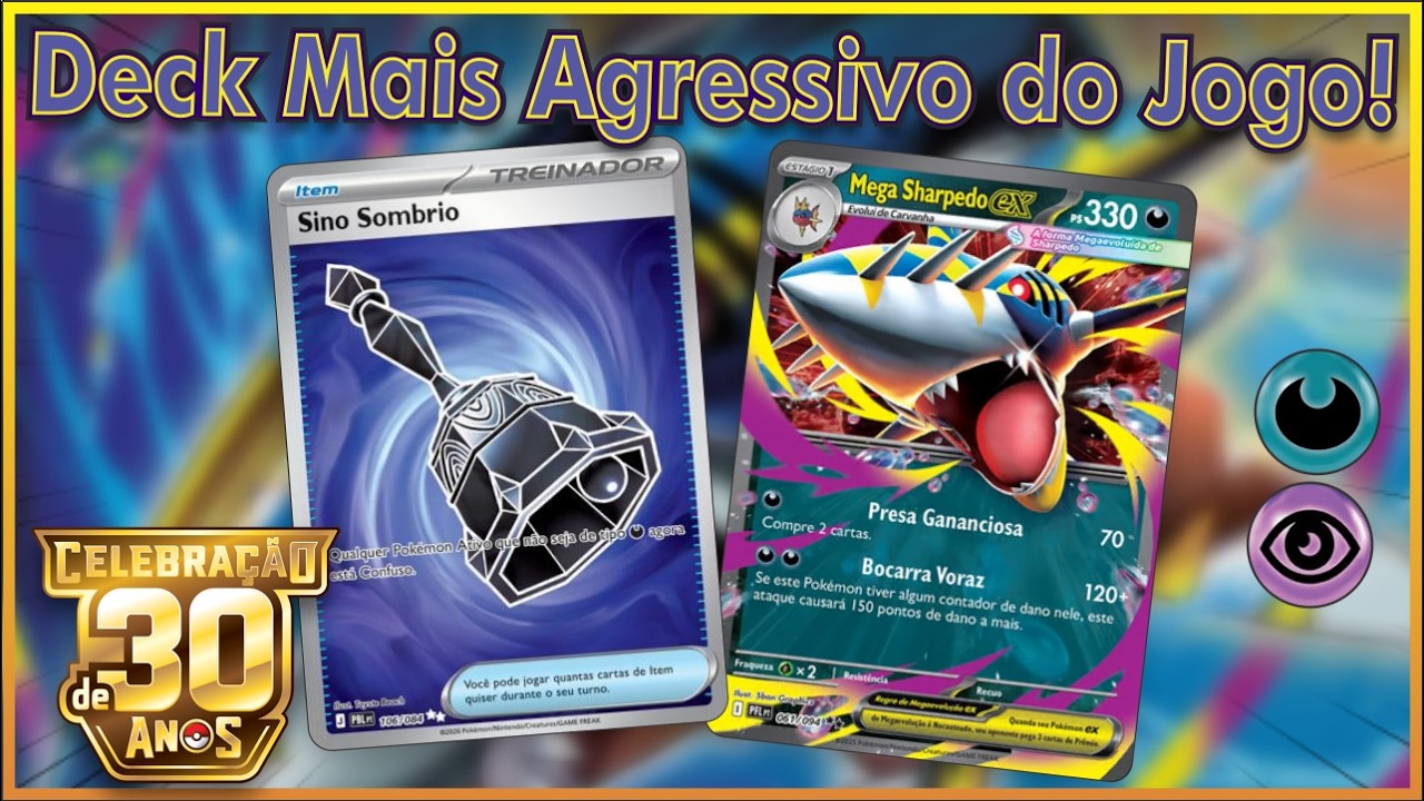 Sharpdo Watch Usei o Deck mais AGRESSIVO do formato! deck de Mega Sharpedo ex ...