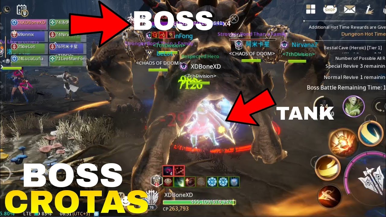 CROTAS BOSS FIGHT WITH TEAM 12 Players Gameplay MMORPG MOy  | TRAHA GLOBAL