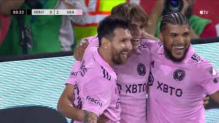 Lionel Messi Finishes A Beautiful Team Play For His First Mls Regular Season Goal